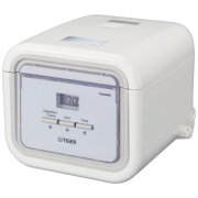 JAJ-A Series 3-Cup Micom Rice Cooker With Tacook Cooking Plate White
