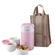 LWR-A092PG Stainless Steel Lunch Box With Microwavable Containers