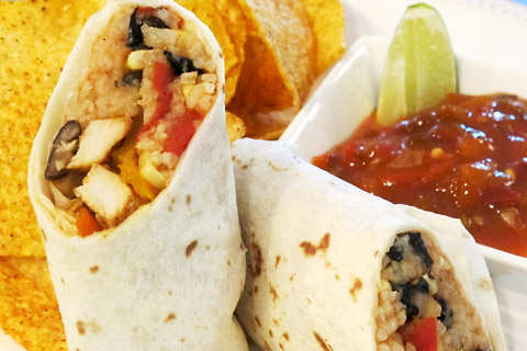 Chipotle Chicken Burritos With Mexican Rice - Tiger Rice Cooker