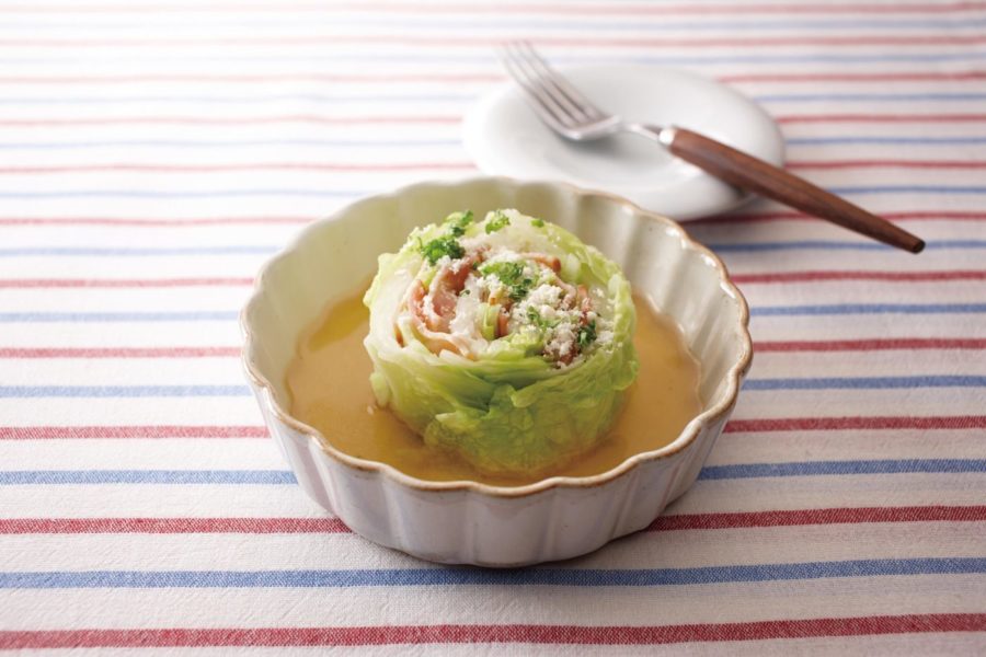 Bacon Stuffed Napa Cabbage