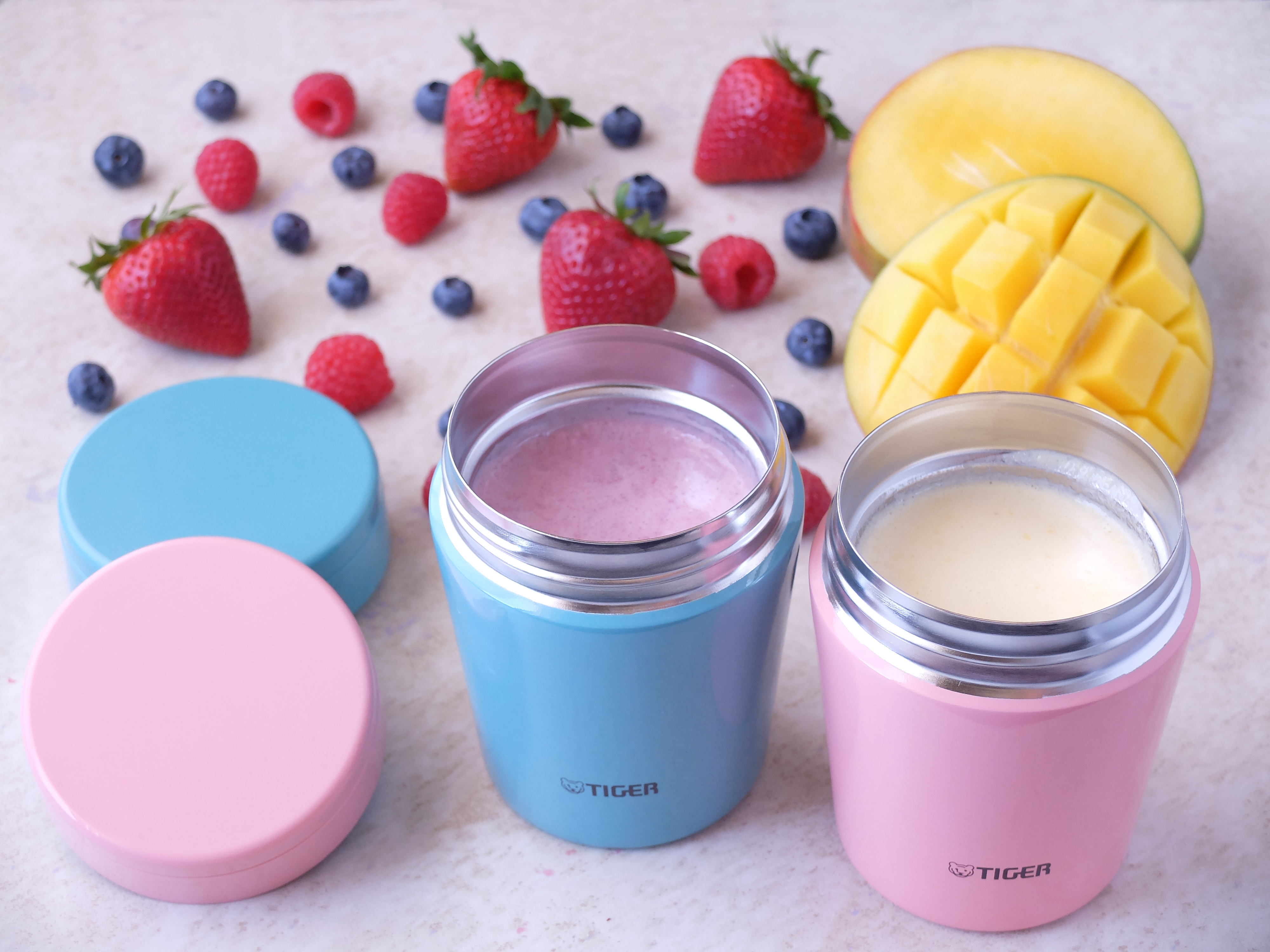 Honey Mango Smoothie + Mixed Berry Smoothies