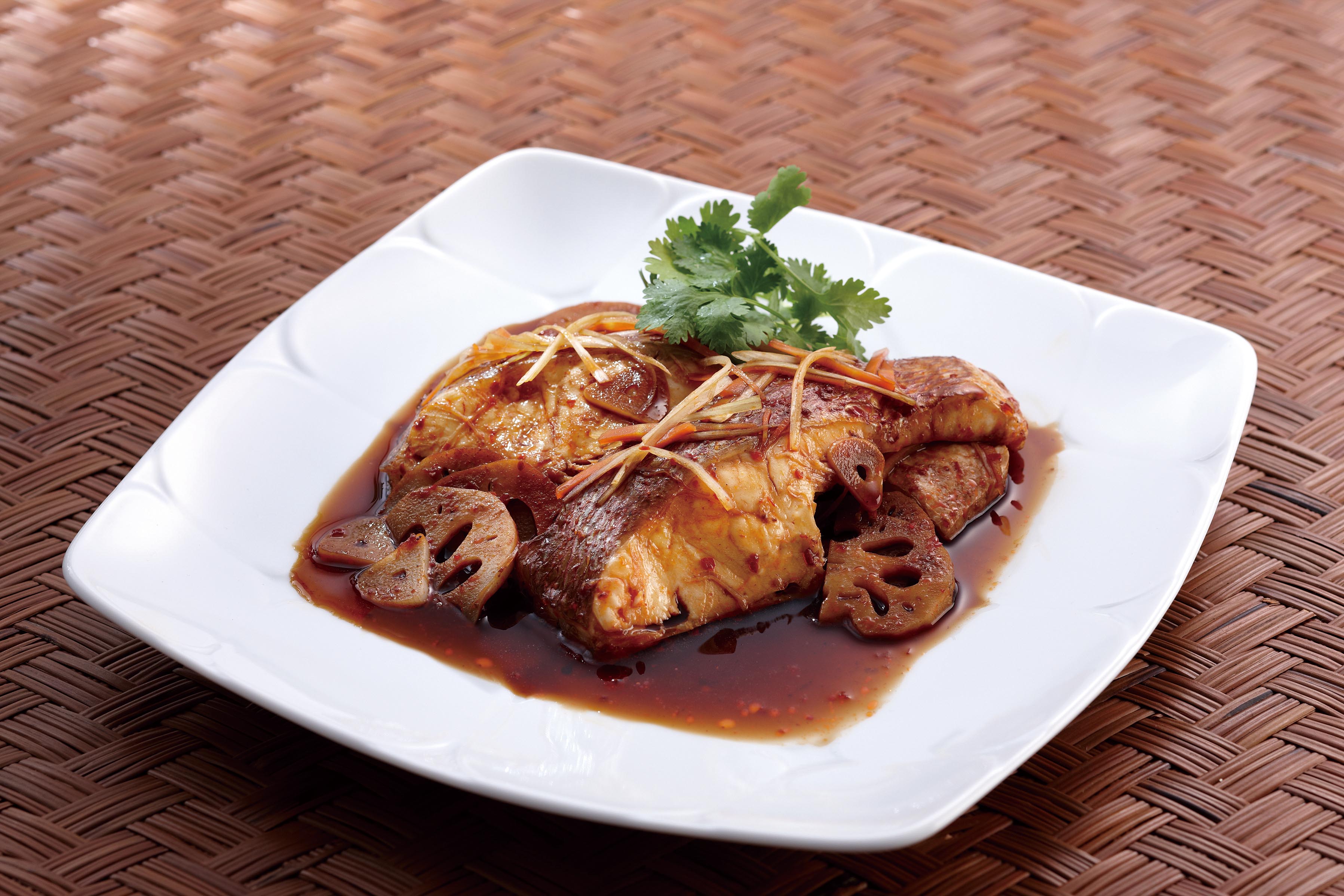 Steamed Sea Bream with Doubanjiang (Chili Bean Sauce)