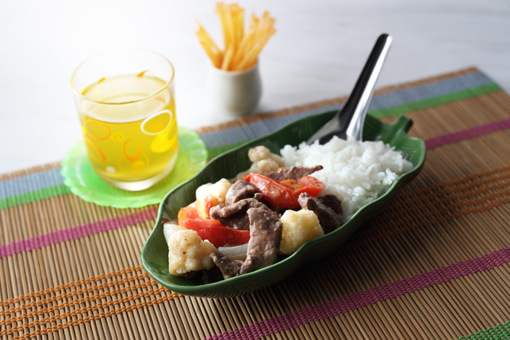 beef and cauliflower saute