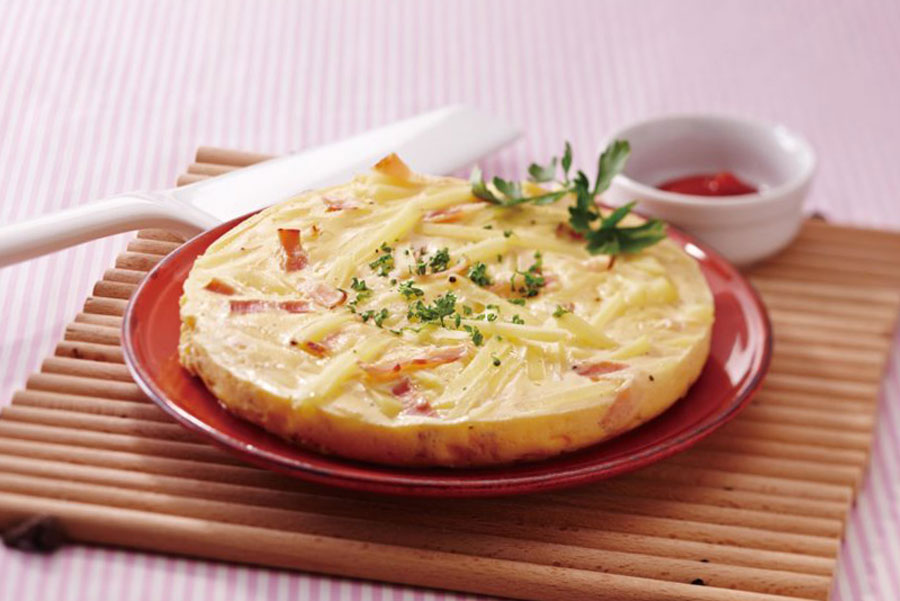 Bacon and potato frittata