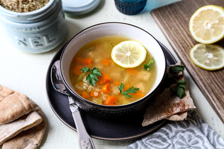 Chicken and Brown Rice Soup