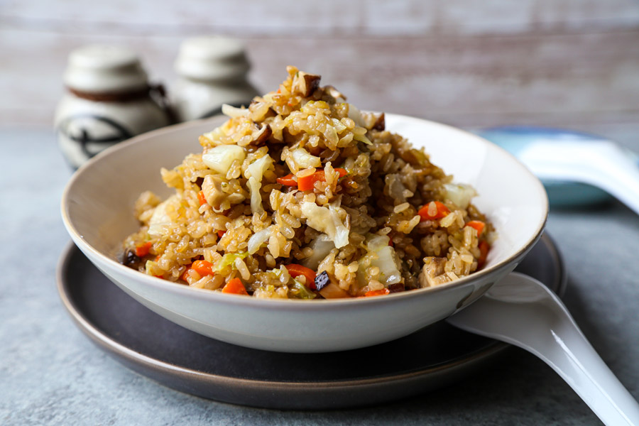 Cabbage and Mushroom Rice