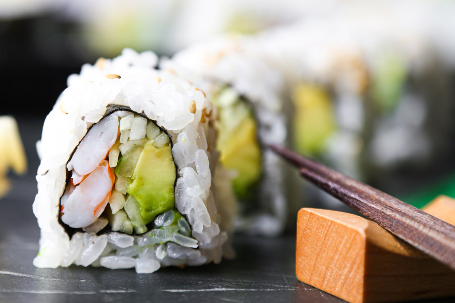 New York Roll (Shrimp, avocado, cucumber roll)
