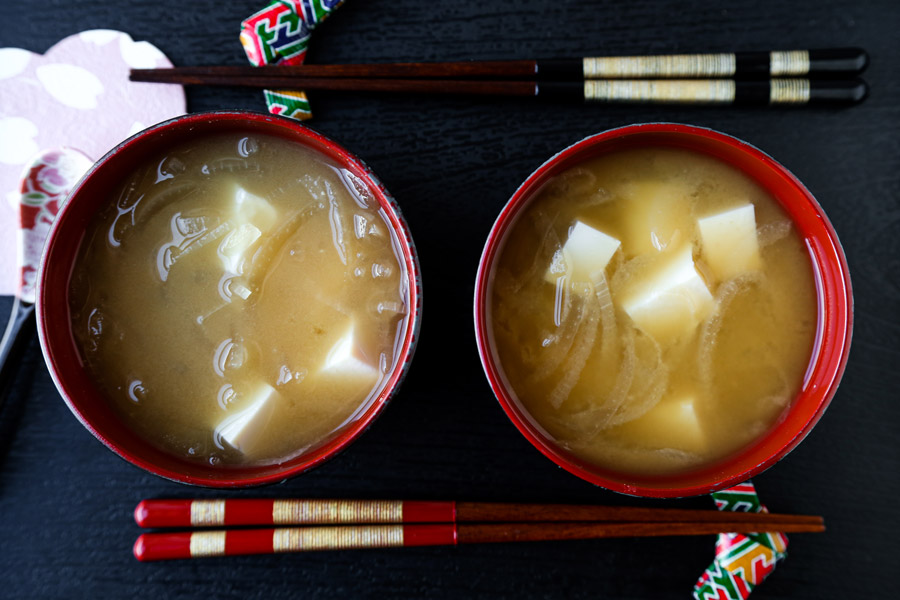Onion and Tofu Miso Soup