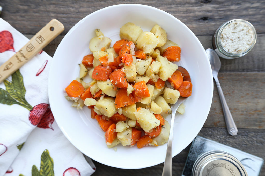 Rice cooker root vegetables