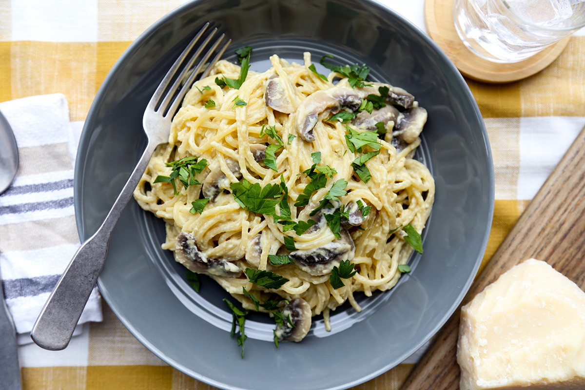 Creamy Mushroom Spaghetti