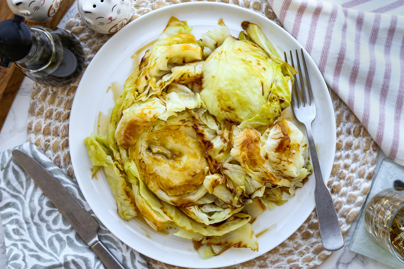 Steamed Cabbage with Soy Sauce