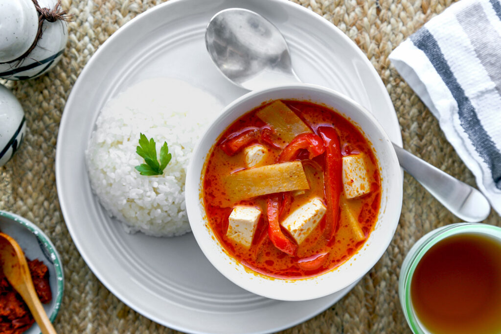 rice cooker vegan red curry